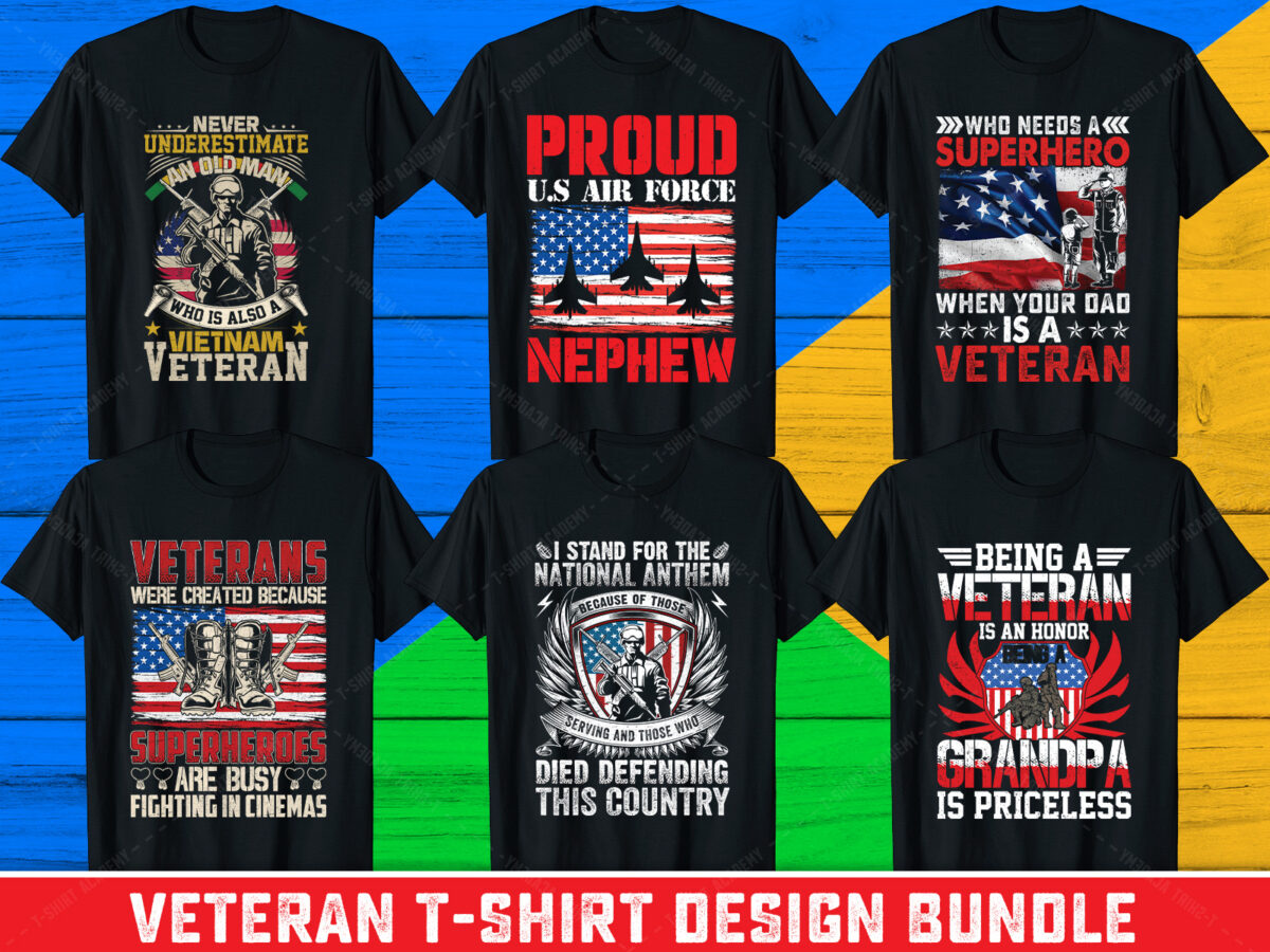 Veteran T-shirt Design Bundle