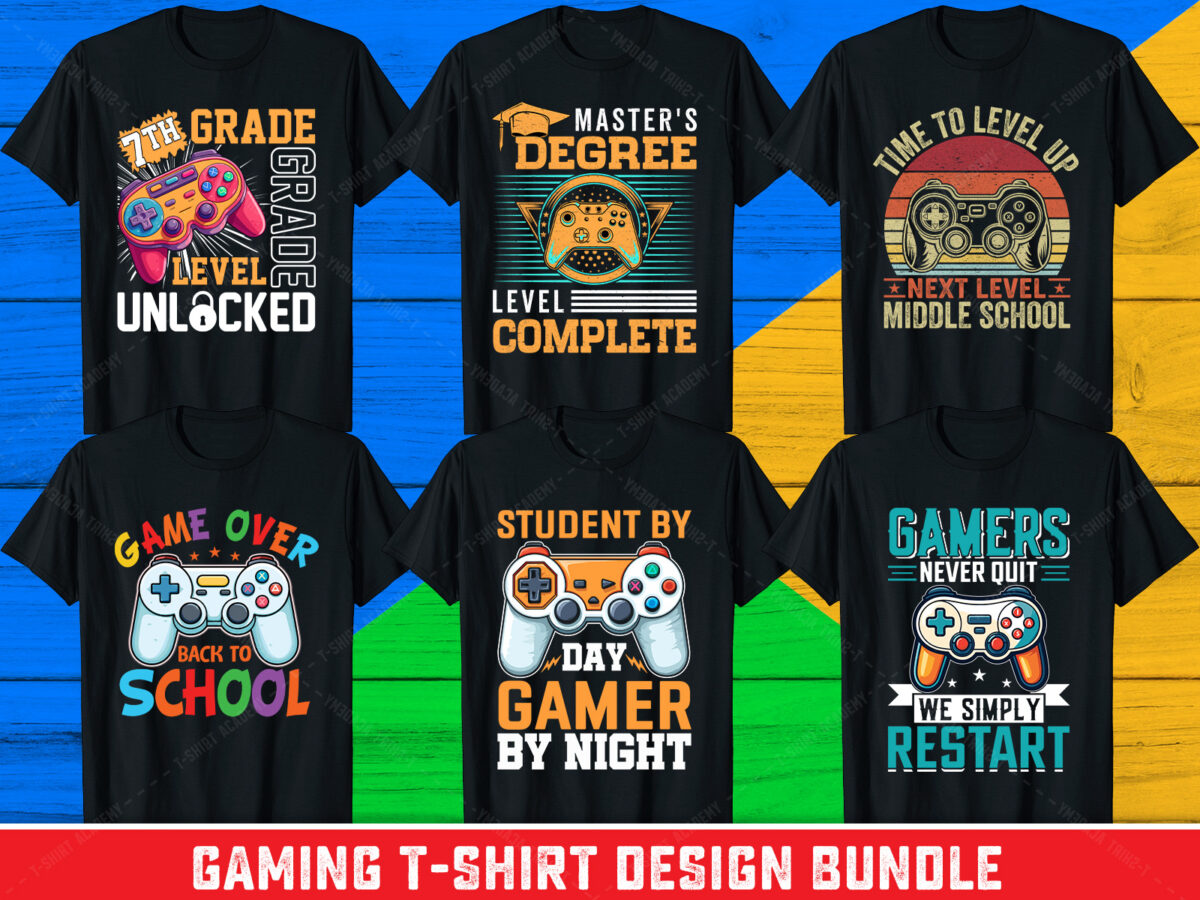 Gaming T-shirt Design Bundle